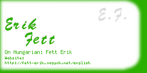 erik fett business card